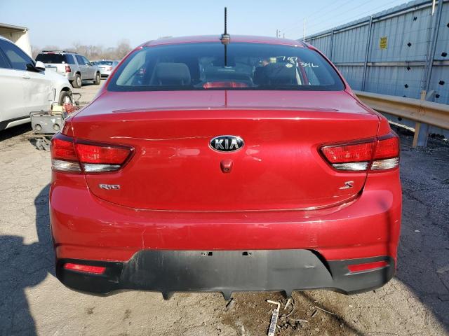 3KPA24AD9LE328200 - 2020 KIA RIO LX RED photo 6