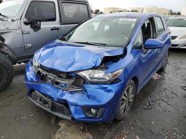 3HGGK5H87FM741320 - 2015 HONDA FIT EX BLUE photo 1