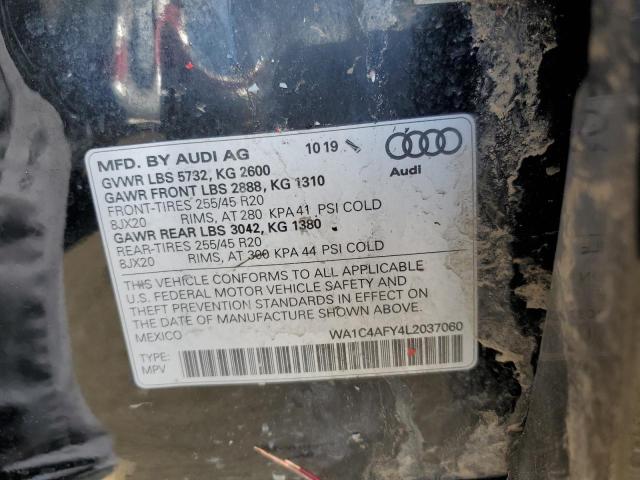 WA1C4AFY4L2037060 - 2020 AUDI SQ5 PRESTIGE BLACK photo 12