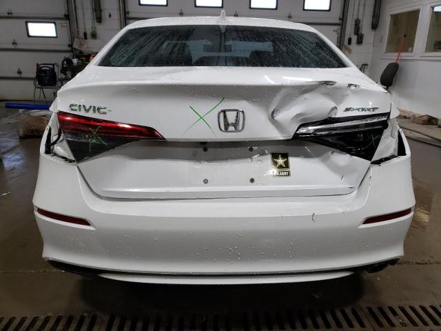 2HGFE2F50NH512307 - 2022 HONDA CIVIC SPORT WHITE photo 6