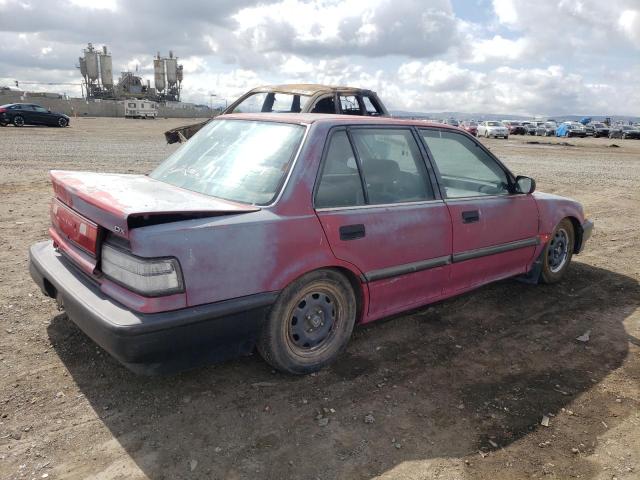 1HGED3647LA092276 - 1990 HONDA CIVIC DX RED photo 3