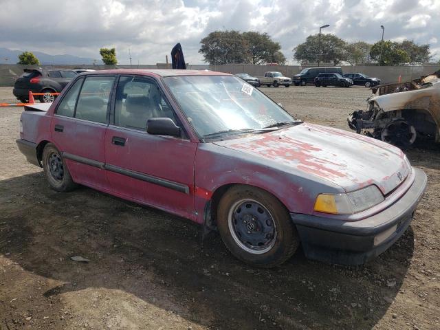 1HGED3647LA092276 - 1990 HONDA CIVIC DX RED photo 4