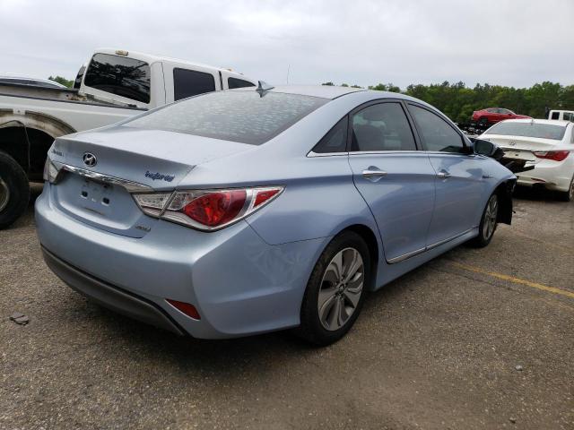 KMHEC4A42DA088681 - 2013 HYUNDAI SONATA HYBRID BLUE photo 3