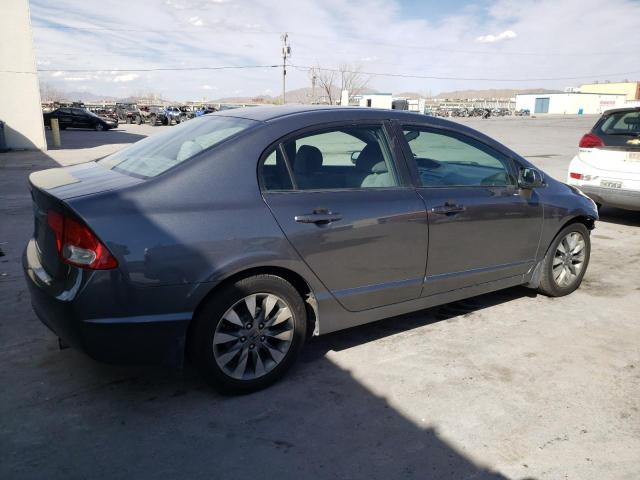 1HGFA16829L022041 - 2009 HONDA CIVIC EX GRAY photo 3