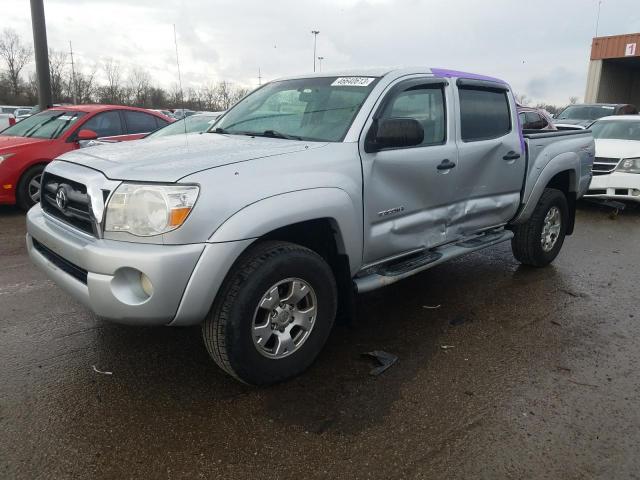 5TELU42N87Z344946 - 2007 TOYOTA TACOMA SR5 DOUBLE CAB SILVER photo 1