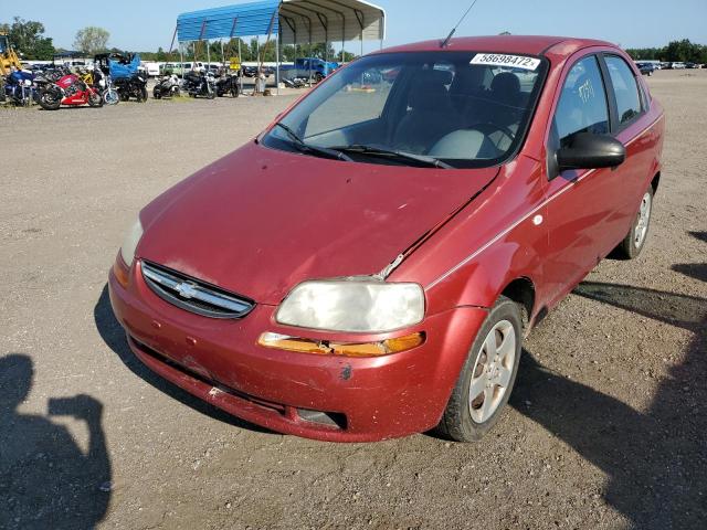 KL1TD52655B400414 - 2005 CHEVROLET AVEO BASE RED photo 2