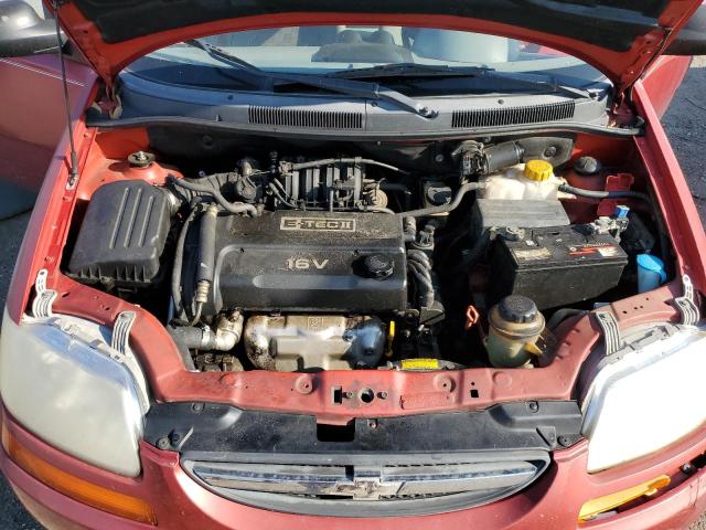 KL1TD52655B400414 - 2005 CHEVROLET AVEO BASE RED photo 7