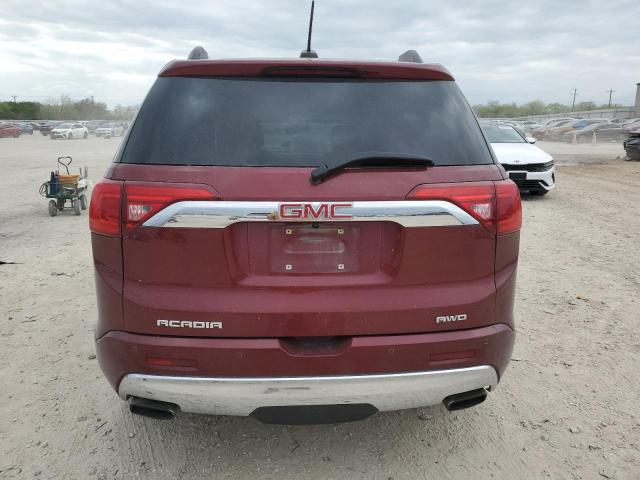 1GKKNXLS5JZ120698 - 2018 GMC ACADIA DENALI MAROON photo 6