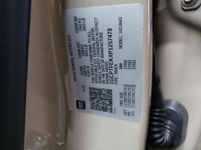 1GCPTFEKXP1257478 - 2023 CHEVROLET COLORADO ZR2 TAN photo 12