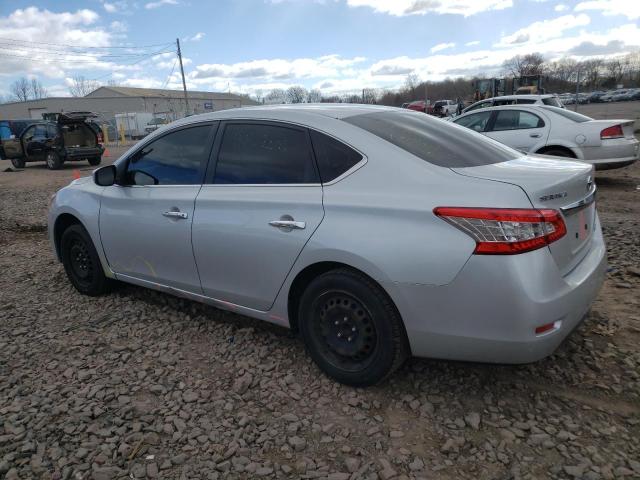 3N1AB7AP5EL616471 - 2014 NISSAN SENTRA S SILVER photo 2