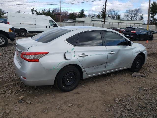 3N1AB7AP5EL616471 - 2014 NISSAN SENTRA S SILVER photo 3