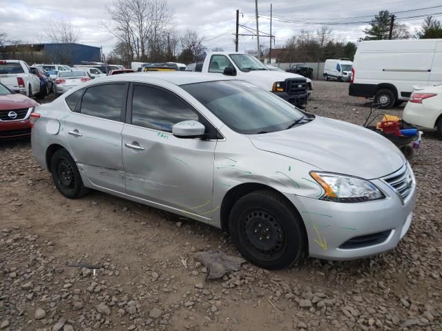 3N1AB7AP5EL616471 - 2014 NISSAN SENTRA S SILVER photo 4