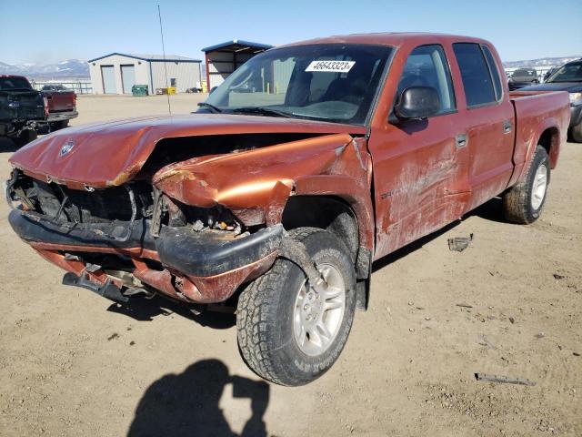 1B7GG2ANX1S156309 - 2001 DODGE DAKOTA QUAD ORANGE photo 1