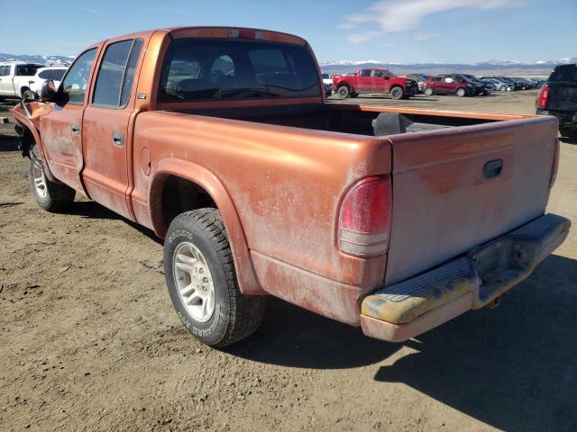 1B7GG2ANX1S156309 - 2001 DODGE DAKOTA QUAD ORANGE photo 2