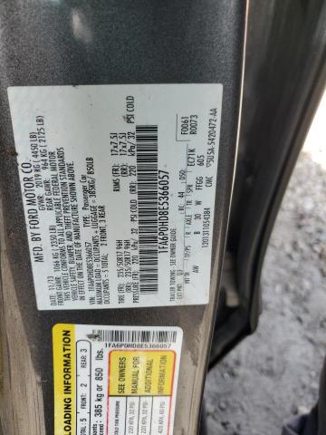 1FA6P0HD8E5366057 - 2014 FORD FUSION SE GRAY photo 12