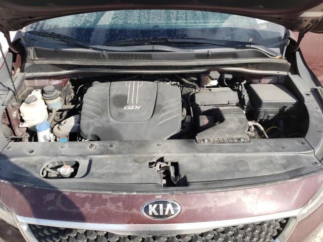 KNDMB5C10G6165678 - 2016 KIA SEDONA LX MAROON photo 12