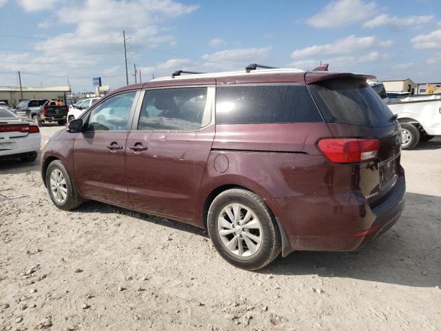 KNDMB5C10G6165678 - 2016 KIA SEDONA LX MAROON photo 2