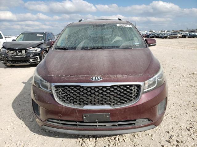 KNDMB5C10G6165678 - 2016 KIA SEDONA LX MAROON photo 5