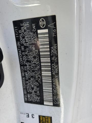 JTKJF5C78C3033154 - 2012 TOYOTA SCION TC თეთრი ფოტო 13