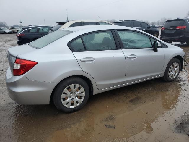 19XFB2F59CE046909 - 2012 HONDA CIVIC LX SILVER photo 3