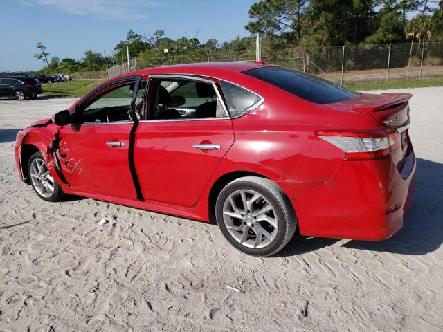 3N1AB7AP6FY244661 - 2015 NISSAN SENTRA S RED photo 2