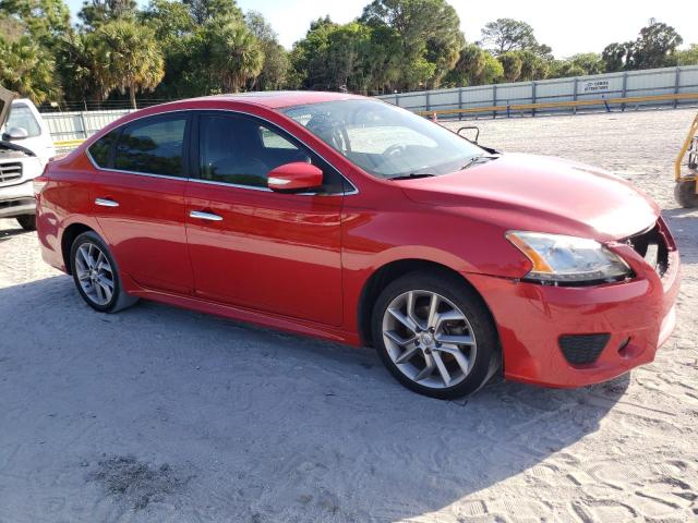 3N1AB7AP6FY244661 - 2015 NISSAN SENTRA S RED photo 4