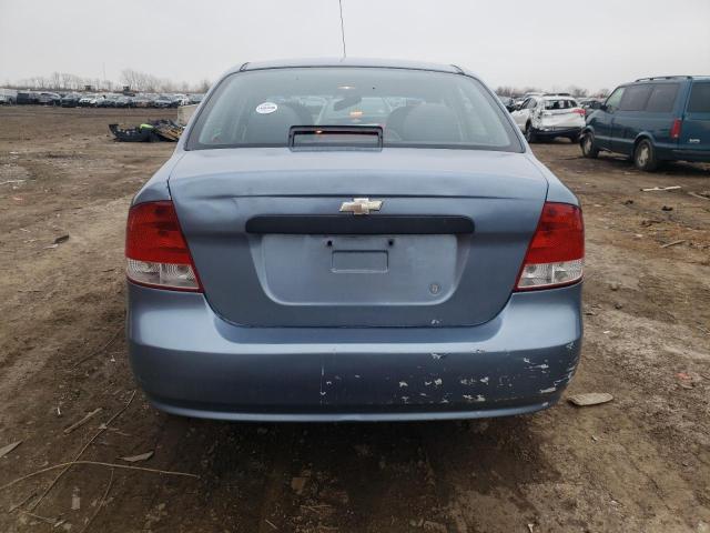 KL1TD56606B663082 - 2006 CHEVROLET AVEO BASE BLUE photo 6