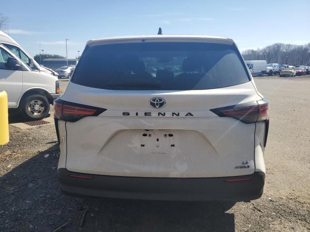 5TDKRKEC3MS042971 - 2021 TOYOTA SIENNA LE WHITE photo 6