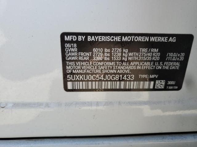 5UXKU0C54J0G81433 - 2018 BMW X6 SDRIVE35I Ақ фото 13