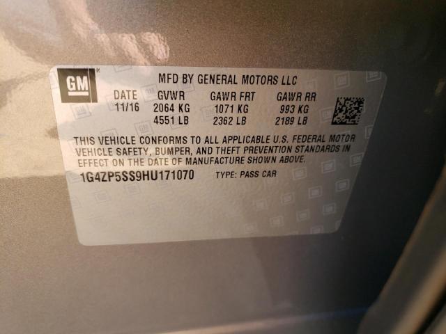 1G4ZP5SS9HU171070 - 2017 BUICK LACROSSE ESSENCE თაფლისფერი ფოტო 12