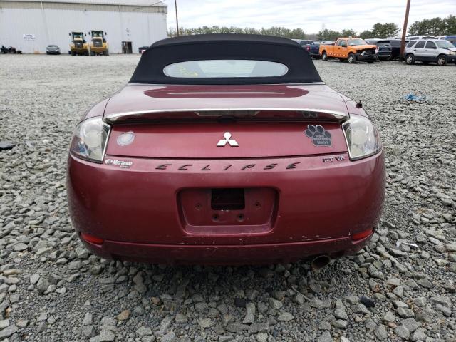 4A3AL35T57E051259 - 2007 MITSUBISHI ECLIPSE SPYDER GT RED photo 6