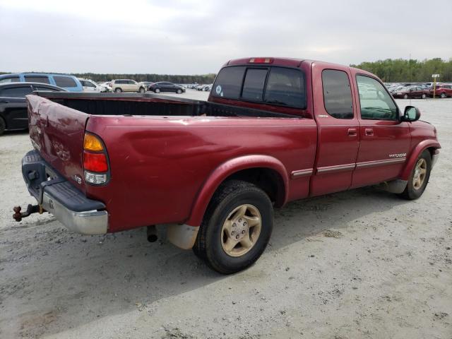 5TBRT38121S161308 - 2001 TOYOTA TUNDRA ACCESS CAB LIMITED BURGUNDY photo 3