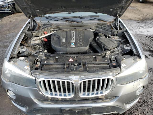 5UXWY3C51F0E95847 - 2015 BMW X3 XDRIVE28D GRAY photo 12