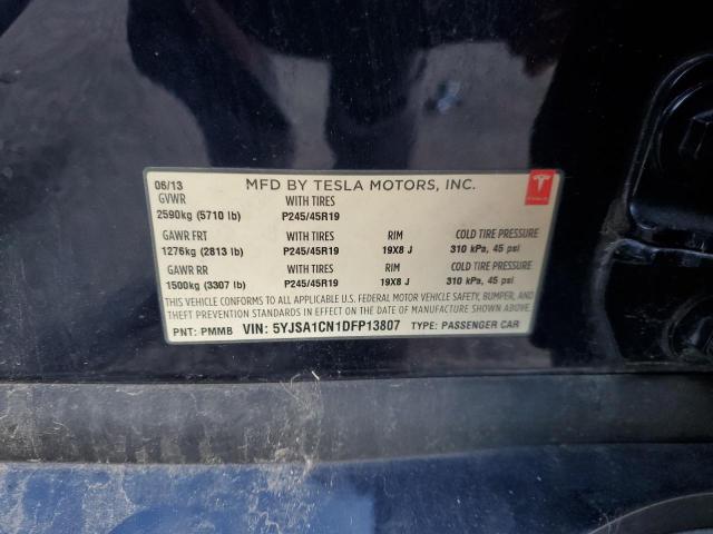 5YJSA1CN1DFP13807 - 2013 TESLA MODEL S 蓝色 照片 13
