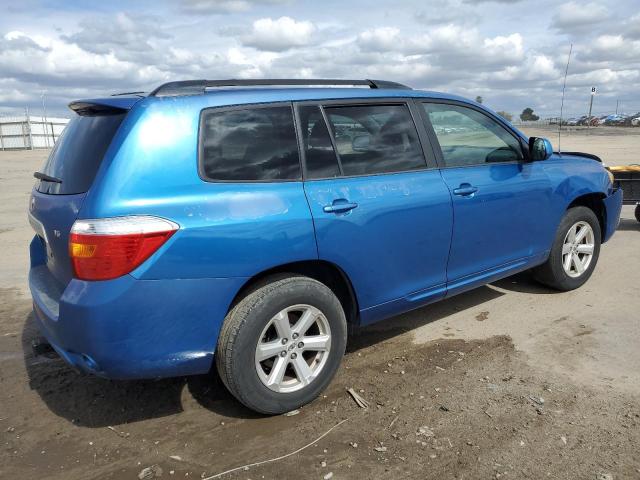 JTEDS41A682010263 - 2008 TOYOTA HIGHLANDER BLUE photo 3