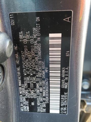 5TDZK3EH3BS039473 - 2011 TOYOTA HIGHLANDER BASE SILVER photo 13