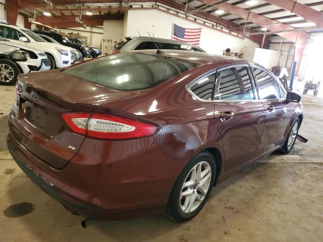 3FA6P0H79GR233821 - 2016 FORD FUSION SE RED photo 3