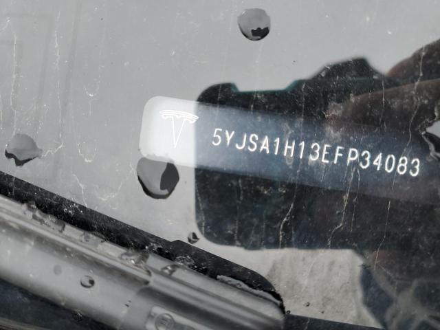 5YJSA1H13EFP34083 - 2014 TESLA MODEL S GRAY photo 12