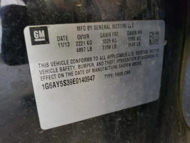 1G6AY5S39E0140947 - 2014 CADILLAC CTS PERFORMANCE COLLECTION Қара фото 12