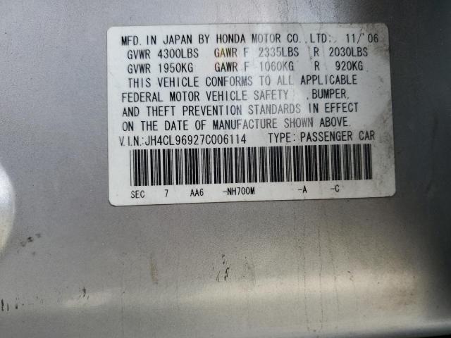 JH4CL96927C006114 - 2007 ACURA TSX SILVER photo 12