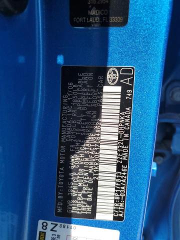 2T1KR30E17C648622 - 2007 TOYOTA COROLLA XR BLUE photo 12