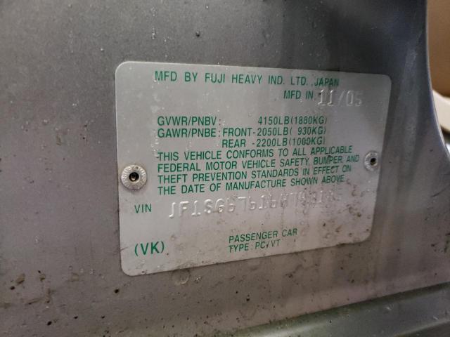 JF1SG67616H743185 - 2006 SUBARU FORESTER 2.5X LL BEAN GRAY photo 12