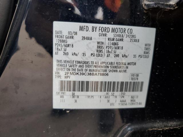 2FMDK39C38BA78806 - 2008 FORD EDGE LIMITED BLUE photo 13