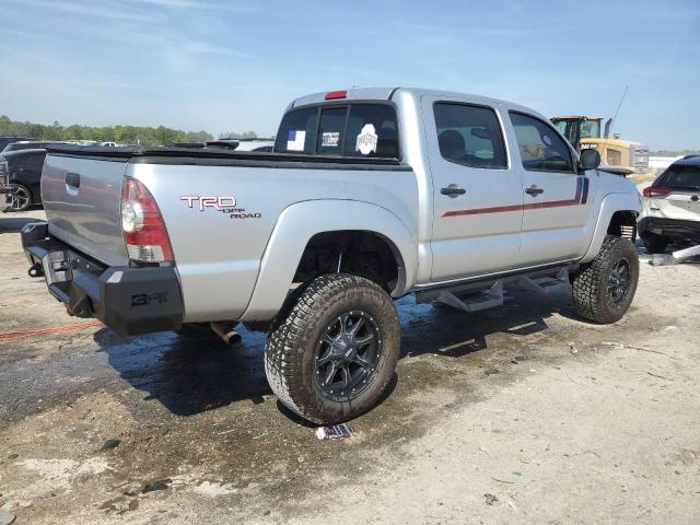 5TELU4ENXAZ674333 - 2010 TOYOTA TACOMA DOUBLE CAB SILVER photo 3