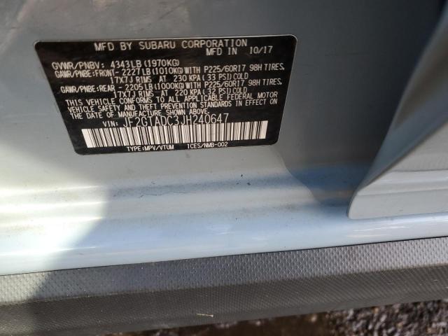 JF2GTADC3JH240647 - 2018 SUBARU CROSSTREK PREMIUM 蓝色 照片 13