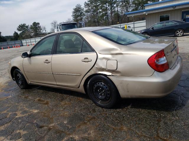 4T1BE32K92U083817 - 2002 TOYOTA CAMRY LE GOLD photo 2