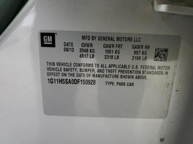 1G11H5SA0DF150928 - 2013 CHEVROLET MALIBU LTZ SILVER photo 13