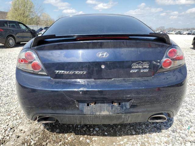 KMHHN66F18U288615 - 2008 HYUNDAI TIBURON GT BLUE photo 6