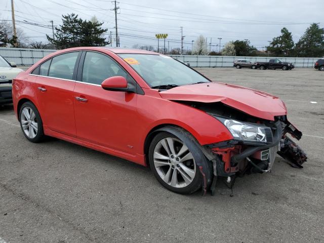 1G1PG5SB6F7140553 - 2015 CHEVROLET CRUZE LTZ RED photo 4