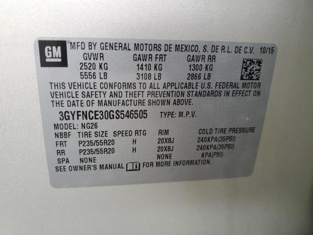 3GYFNCE30GS546505 - 2016 CADILLAC SRX PERFORMANCE COLLECTION BEIGE photo 13